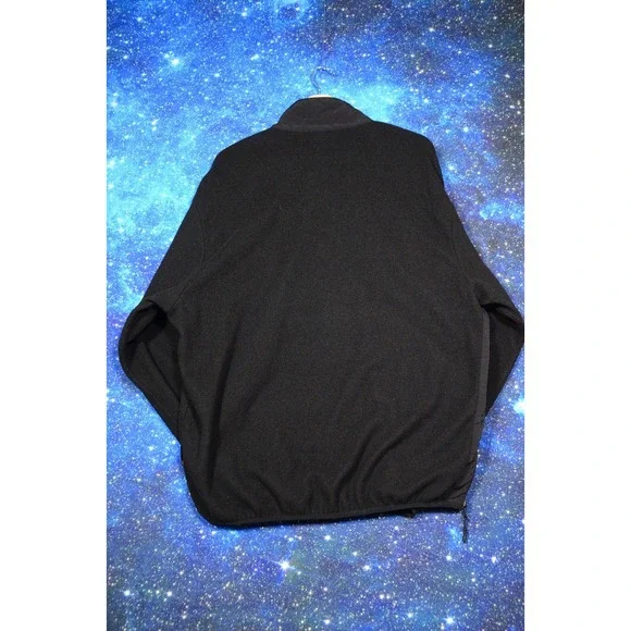 Patta Polartec Fleece Jacket Mens 2XL Black 1/2 Zip Pullover Side Zips Outdoor